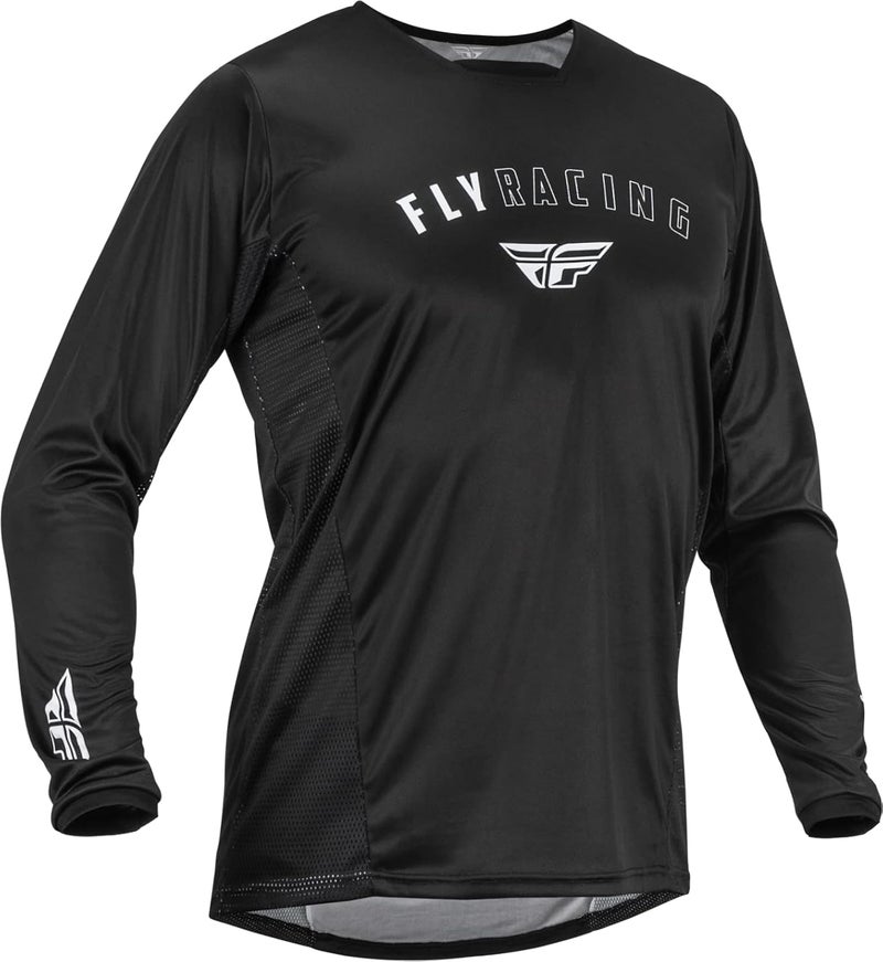 Fly Racing Men’s Patrol Jersey – Durable Off-Road Motocross & Trail Riding Jersey (Black/White, 5X-Large) - Image 1